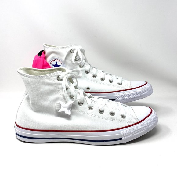 Converse Mens Size 168263C CTAS Buckle Up High Top White Neo Pink Canvas Sneaker - Picture 9 of 13